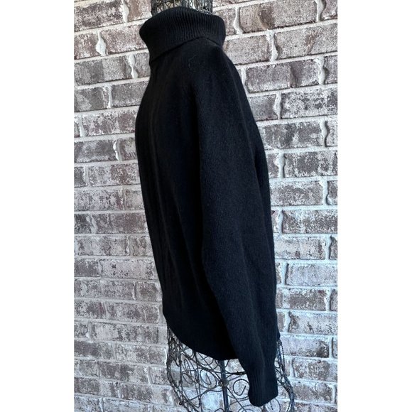 Vintage Grant Park Turtleneck Sweater LRG Black Lambswool Angora Knit Pu… - Picture 10 of 12